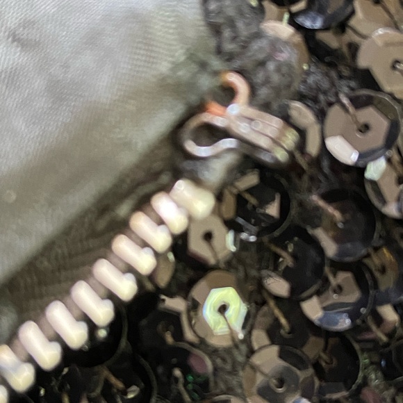 Vintage 80s Heavily Beaded/Sequined Black Wool Sleeveless Formal Evening Tank - Picture 10 of 13